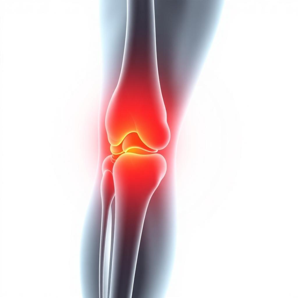 Illustration of Arthryon deep heat penetrating the knee joint